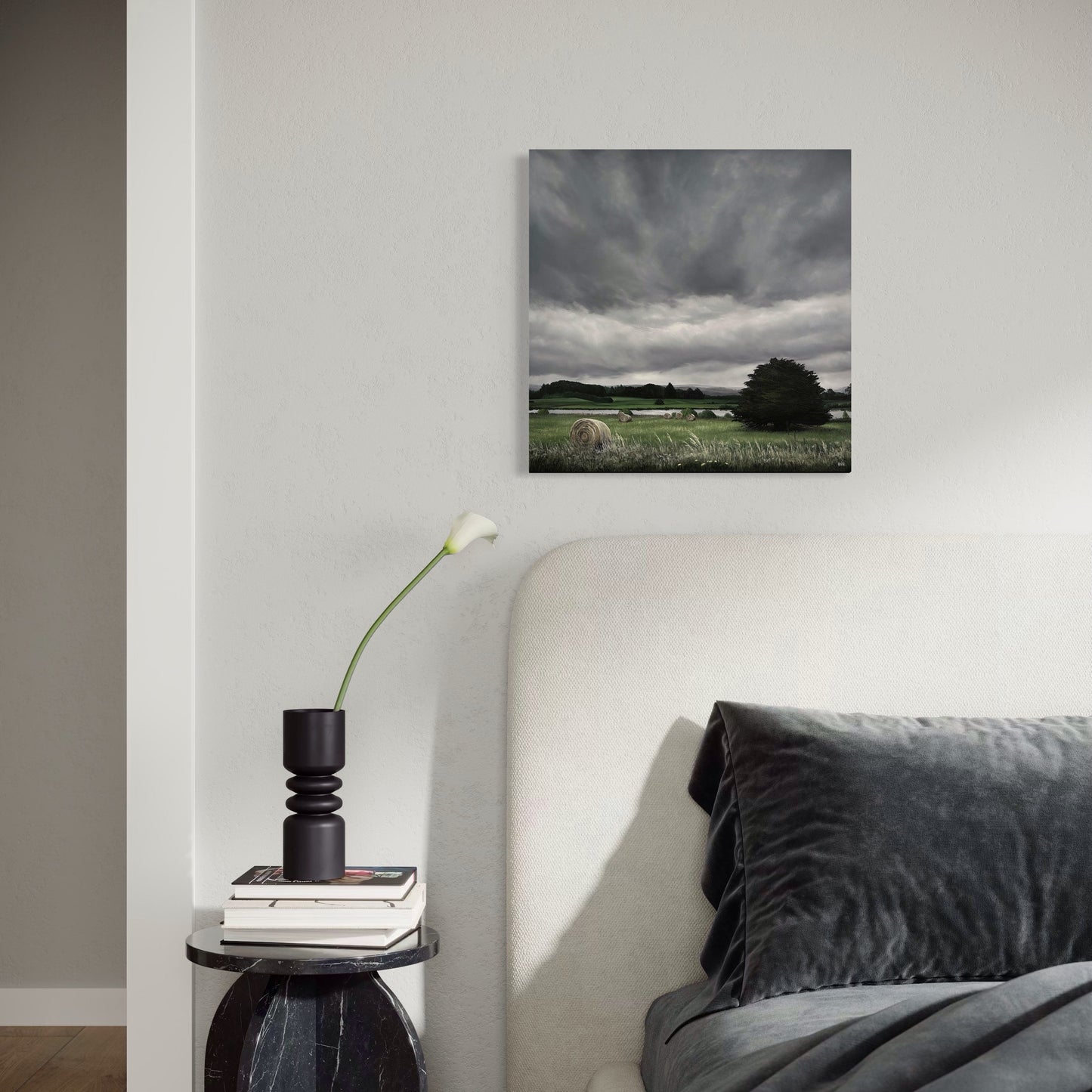 Hay Bales by the Dam